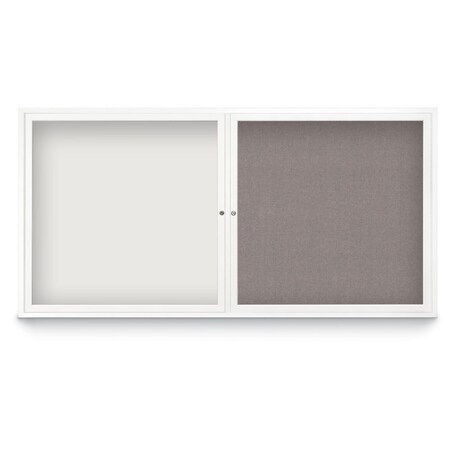 United Visual Products Corkboard, Single Door, Radius Frame, 24x36", Gold/Cinnamon UV7001-GOLD-CINNABA